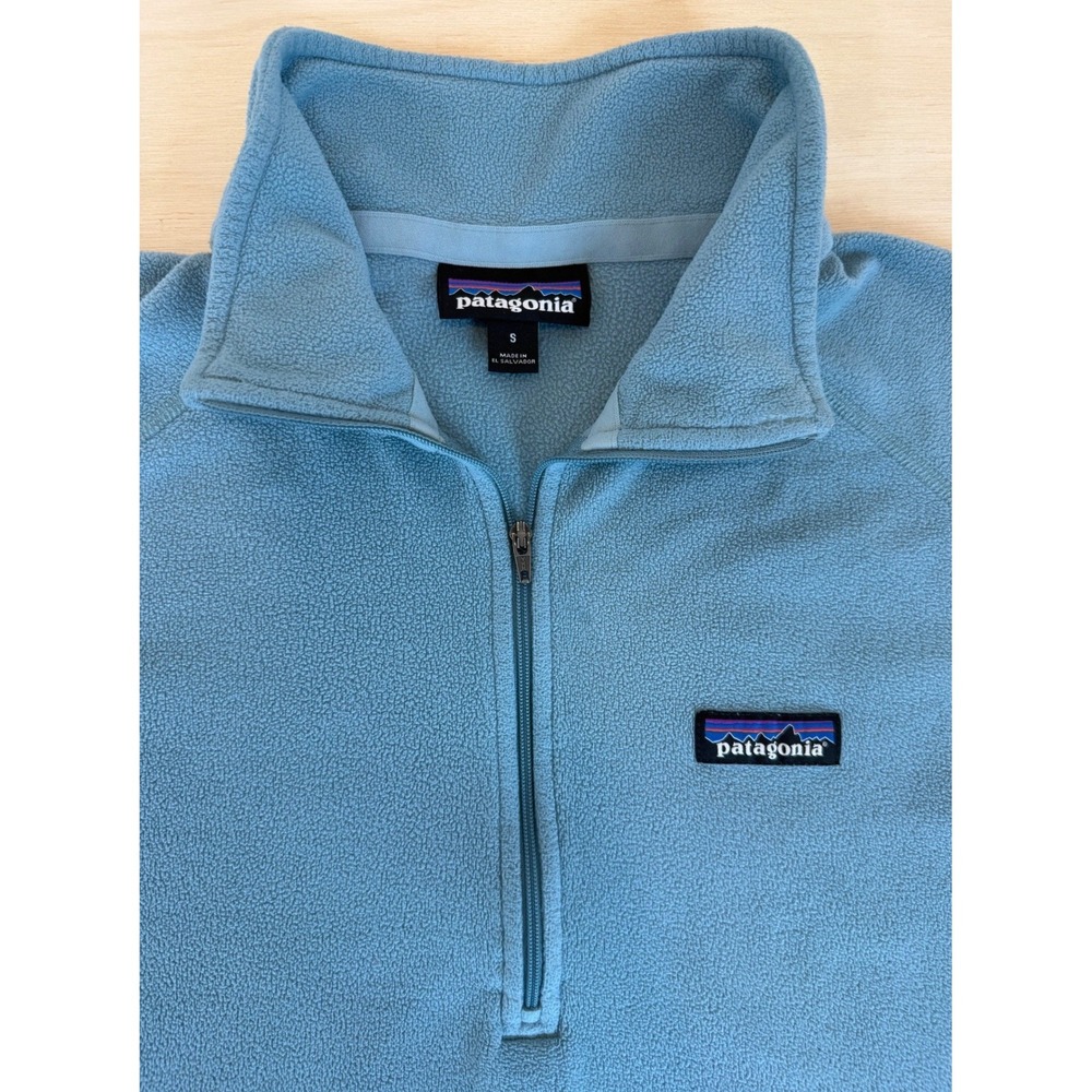 Patagonia Micro D Quarter-Zip Fleece Pullover Light Blue Womens Small 26278